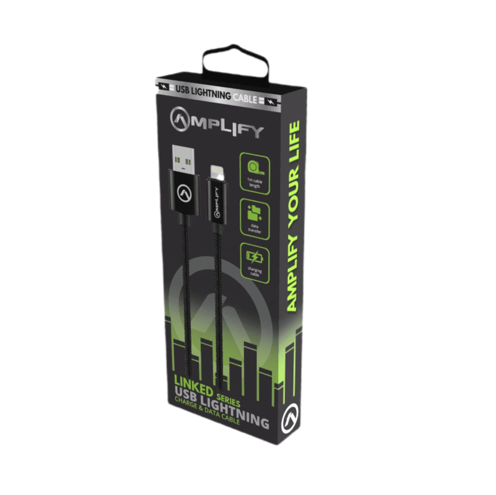 Amplify Linked Series USB to Lightning Braided Cable 1m