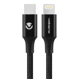 Volkano Nova Series Certified USB-C to lightning cable 100w fast charging- Black