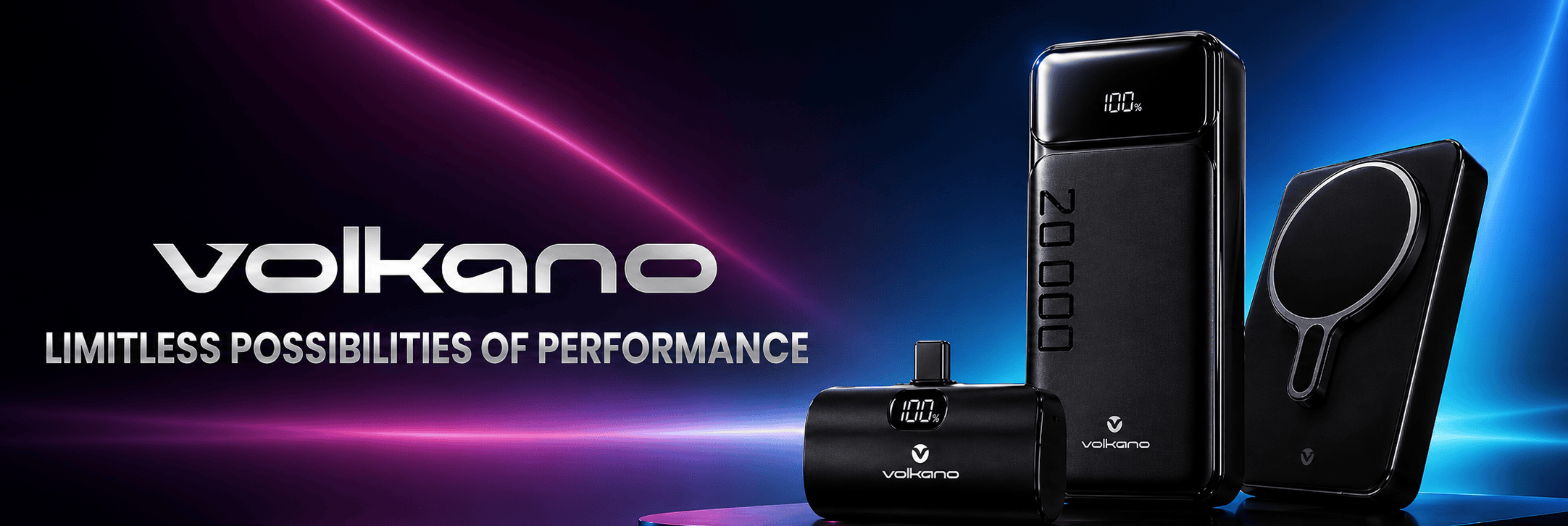 Volkano power bank performance banner